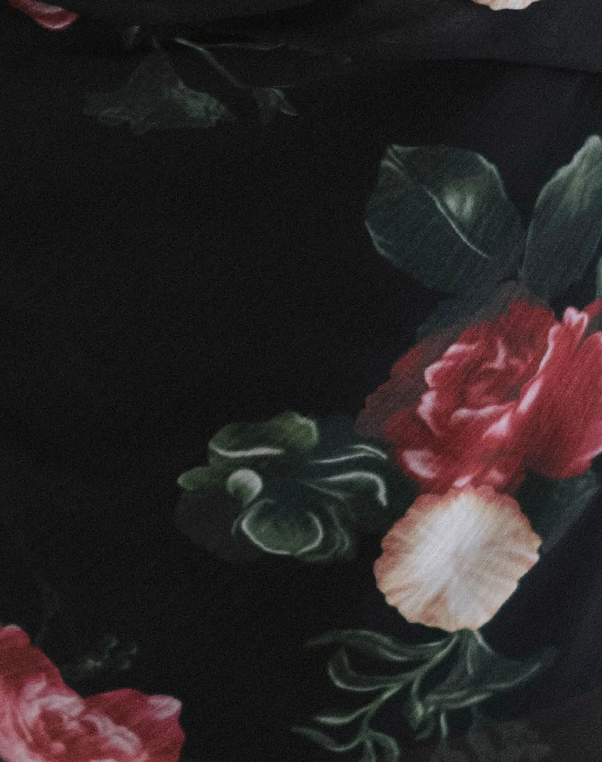 Motel Rocks Co-Ords | Printed Tops-Shahira Top in Renaissance Rose Black RenaissanceRoseBlack