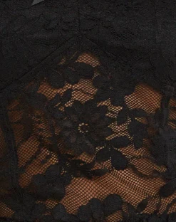 Motel Rocks Bandeau Tops | Lace Tops-Shaka Bandeau Top in Lace Black