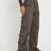 Motel Rocks Wide Leg Pants-Shan Wide Leg Trouser in Dark Grey