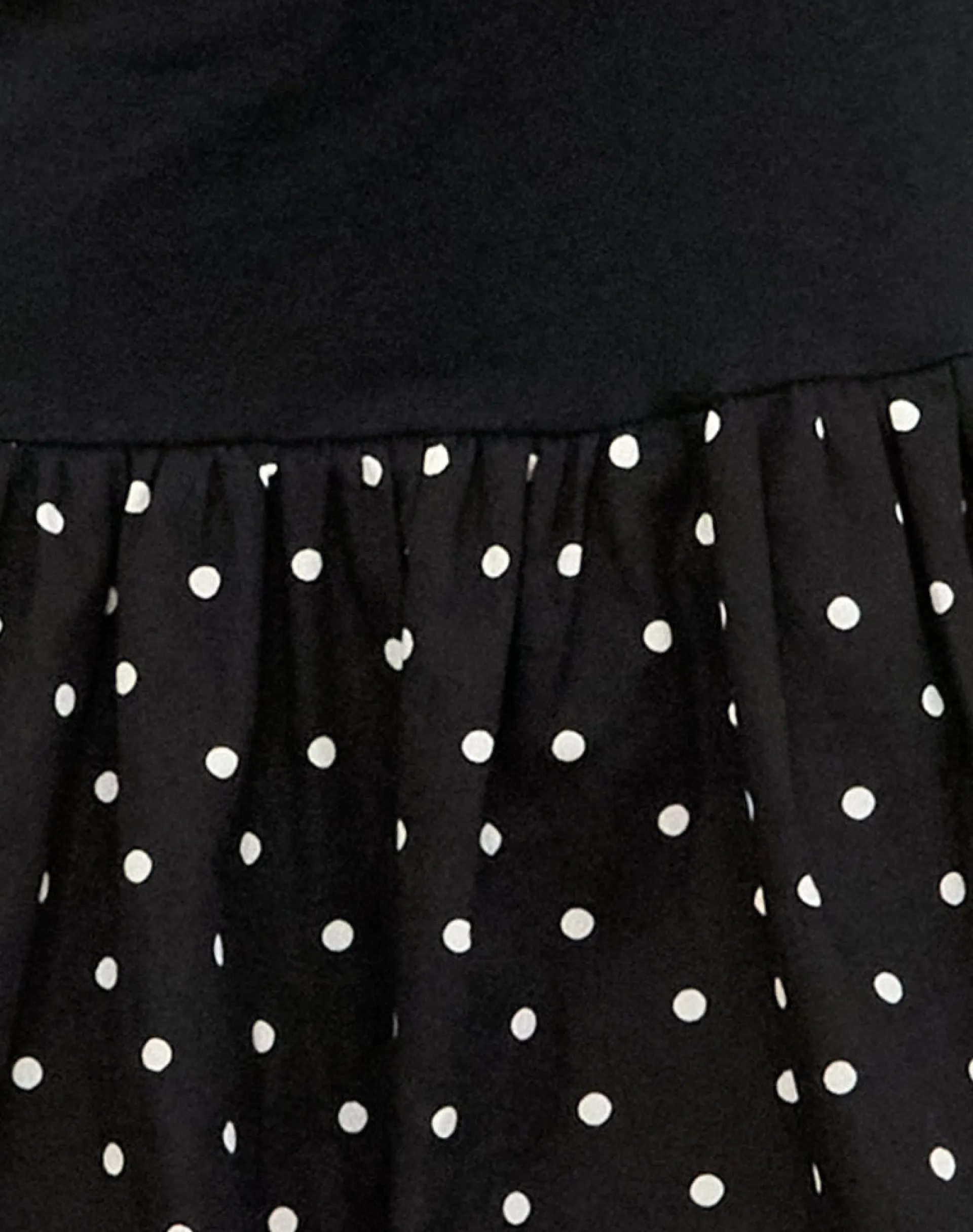 Motel Rocks Mini Dresses-Sherida Bubble Mini Dress in Black Basic Polka