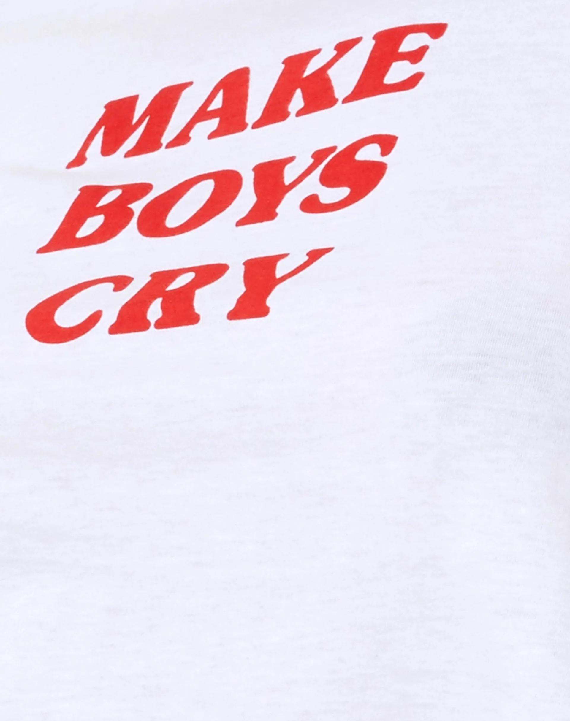 Motel Rocks Tees-Shrunk Tee in White Make Boys Cry WhiteMakeBoysCry