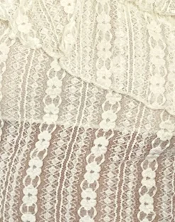 Motel Rocks Lace Tops-Simran Bardot top in Cream Lace