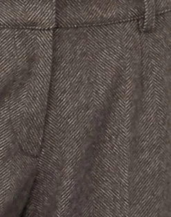 Motel Rocks Low Rise Pants | Wide Leg Pants-Sirkia Low Rise Tailored Trouser in Dark Brown DarkBrown