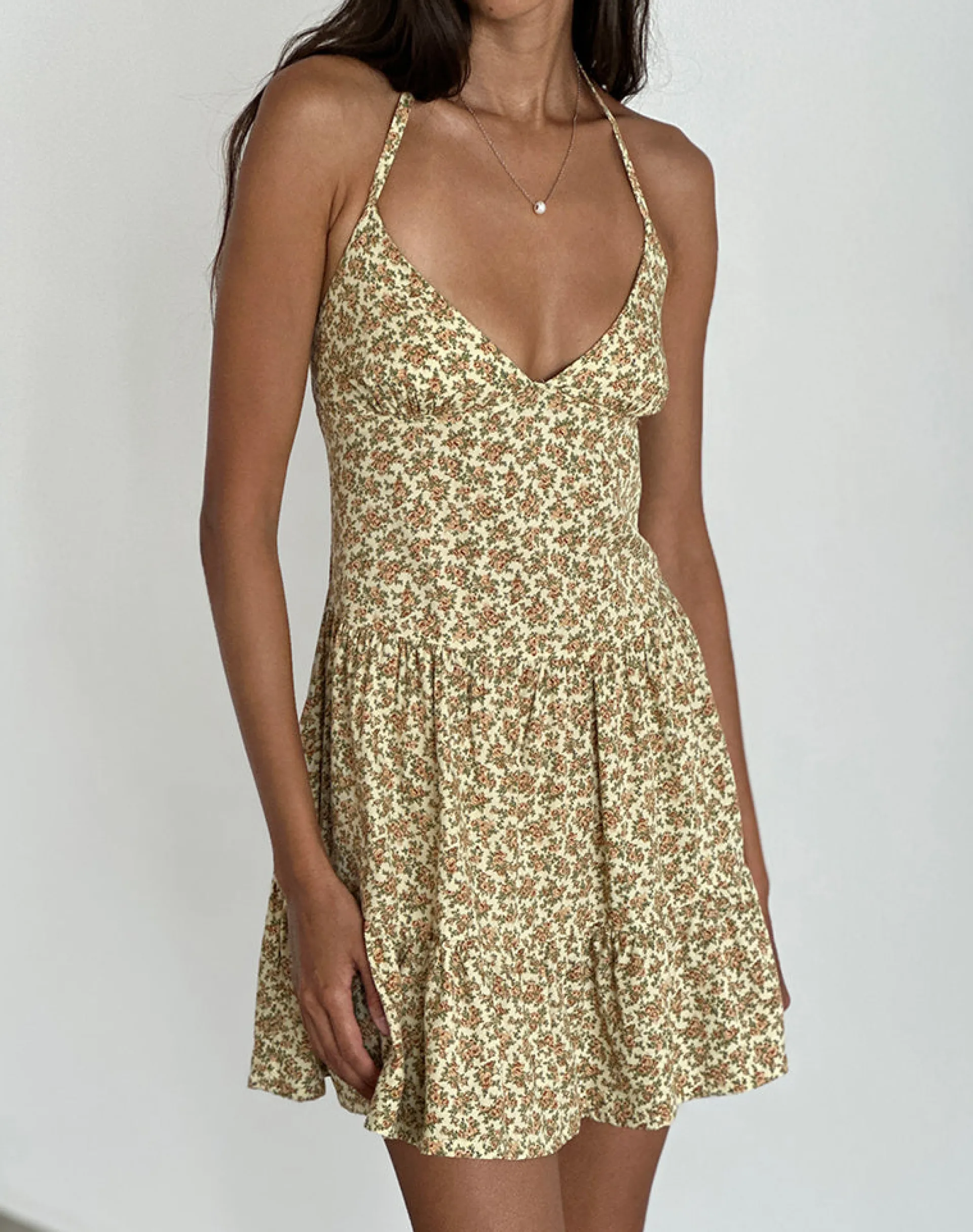 Motel Rocks Printed Dresses | Day Dresses-Siskana Mini Dress in Washed Ditsy WashedDitsy