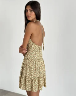 Motel Rocks Printed Dresses | Day Dresses-Siskana Mini Dress in Washed Ditsy WashedDitsy