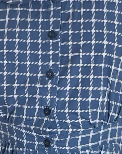 Motel Rocks Day Dresses | Mini Dresses-Sokasi Mini Dress in Navy Tartan