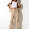 Motel Rocks Straight Leg Jeans-Straight Leg Jeans in Winter Sandwash KnitArgyleTan
