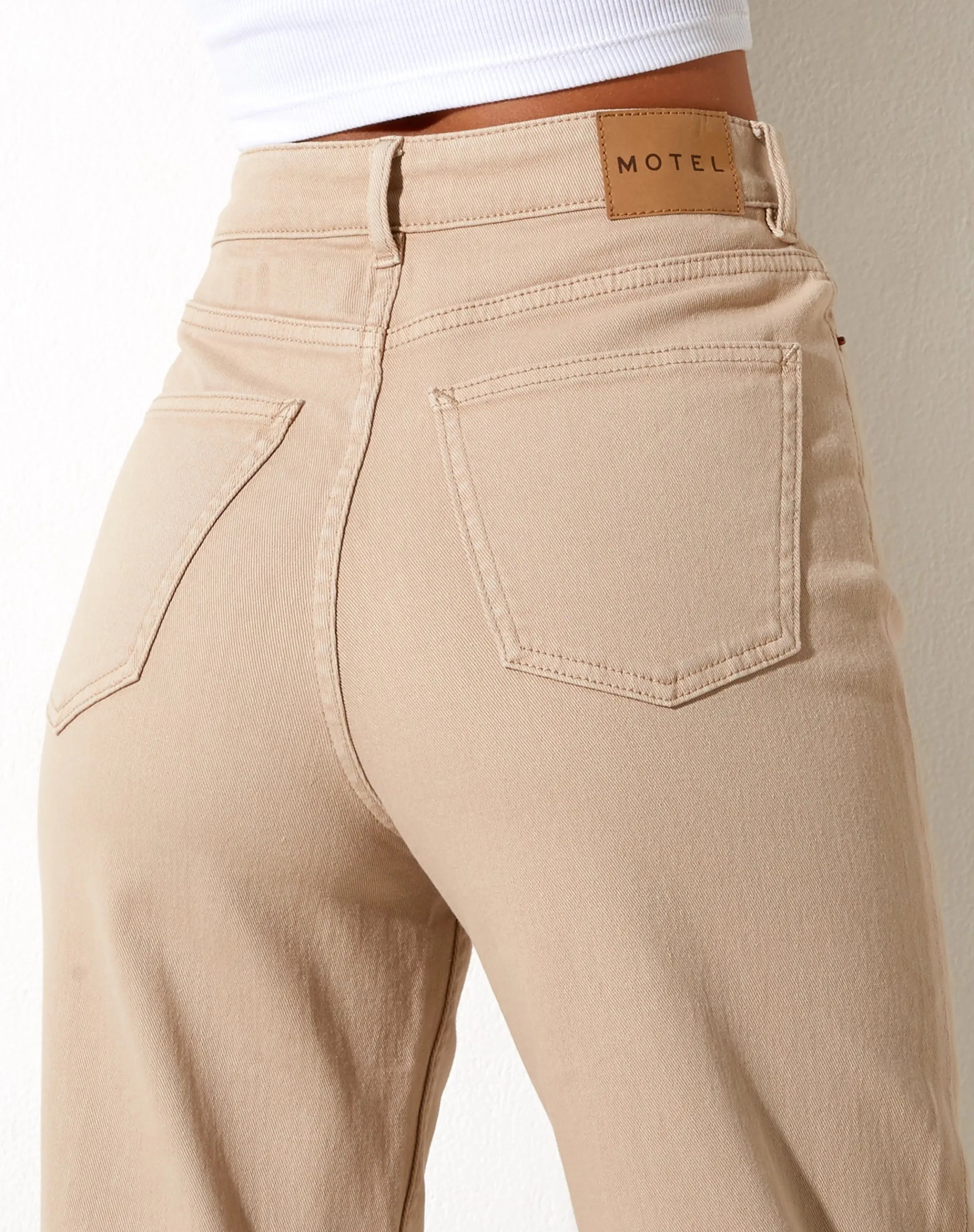 Motel Rocks Straight Leg Jeans-Straight Leg Jeans in Winter Sandwash KnitArgyleTan