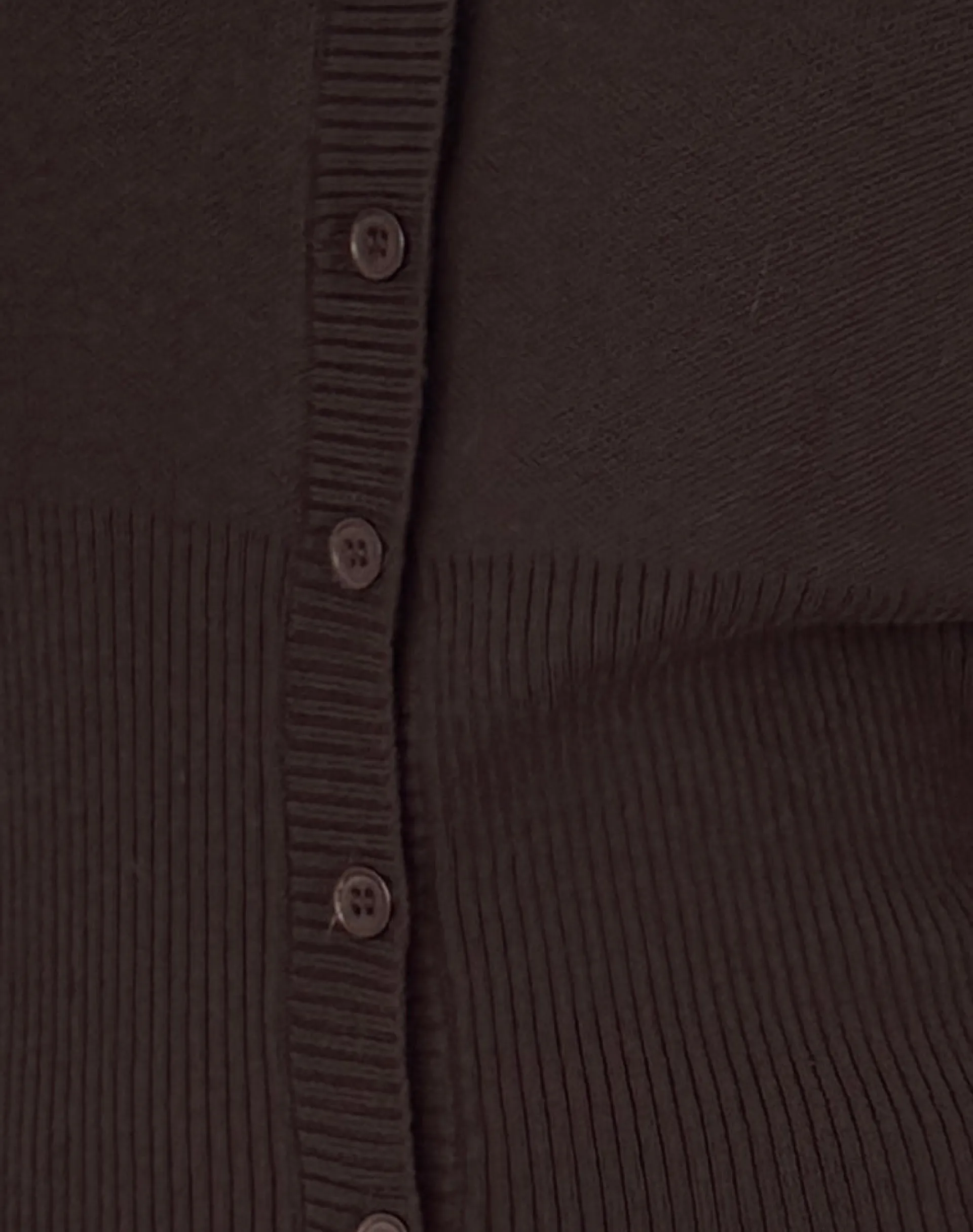 Motel Rocks Cardigans | Long Sleeve Tops-Subra Long Sleeve Ribbed Hem Cardigan in Bitter Chocolate
