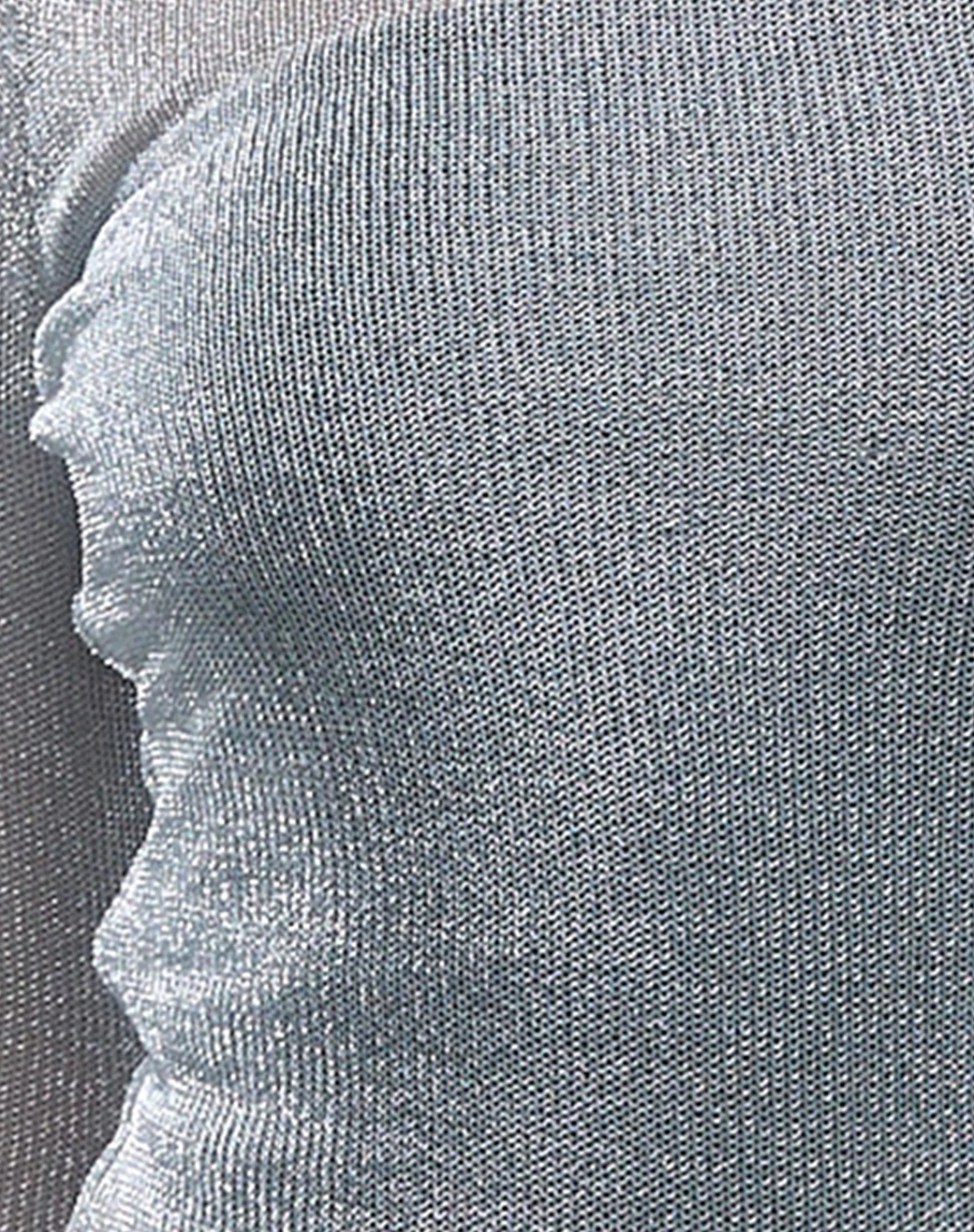 Motel Rocks Long Sleeve Tops | Going Out Tops-Suzette Long Sleeve Top in Silver Chain