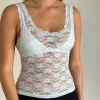 Motel Rocks Vest Tops | Strappy Tops-Tahoa Top in Orchid Lace Light Blue OrchidLaceLightBlue