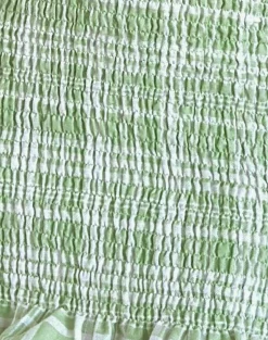 Motel Rocks Basics | Printed Dresses-Takiyo Mini Dress in Table Cloth Neo Mint TableClothNeoMint