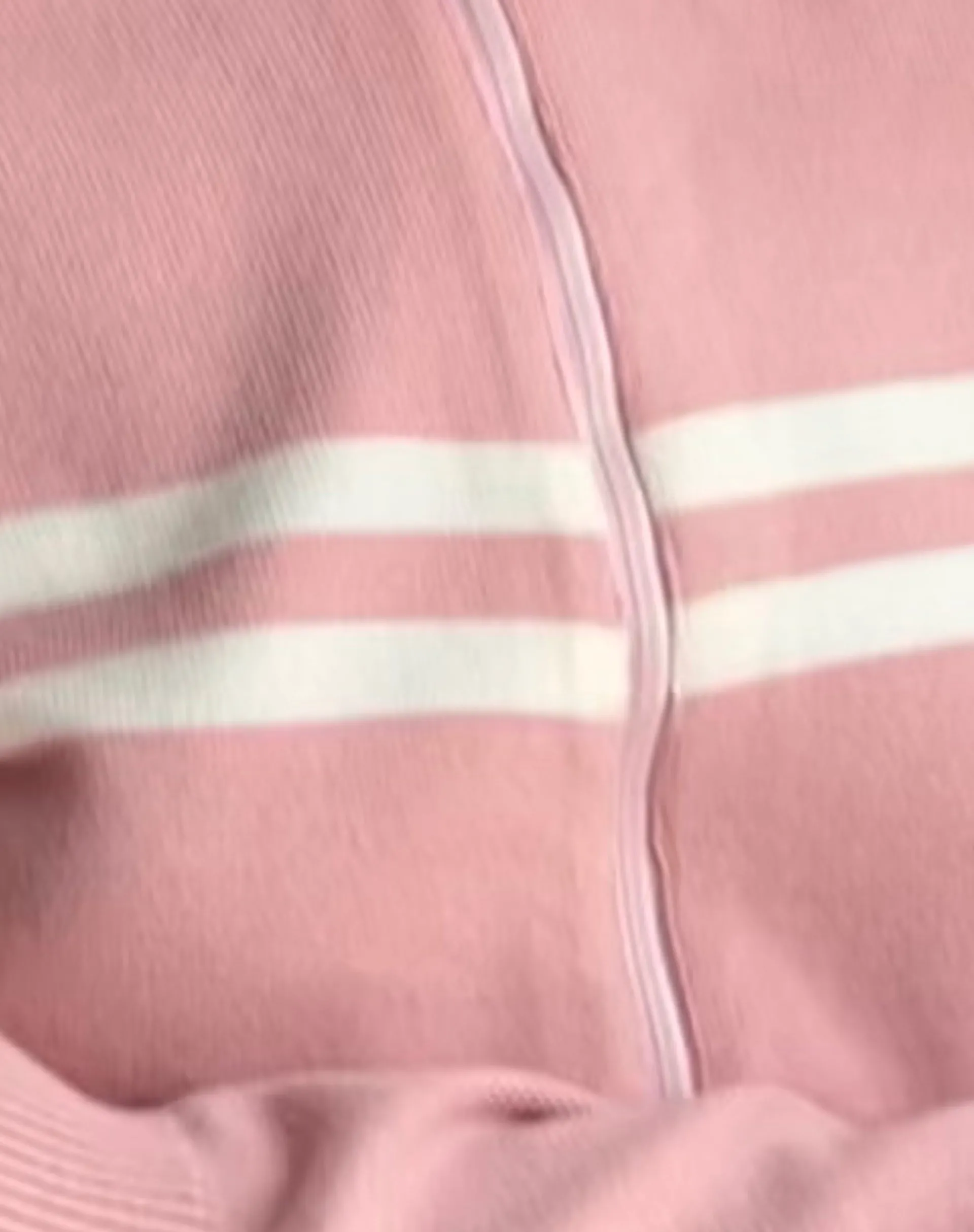Motel Rocks Jackets-Talisa Sporty Zip Through Jacket in Knit Pink KnitPink