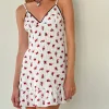 Motel Rocks Day Dresses | Printed Dresses-Tavi Mini Dress in White Rose Polka