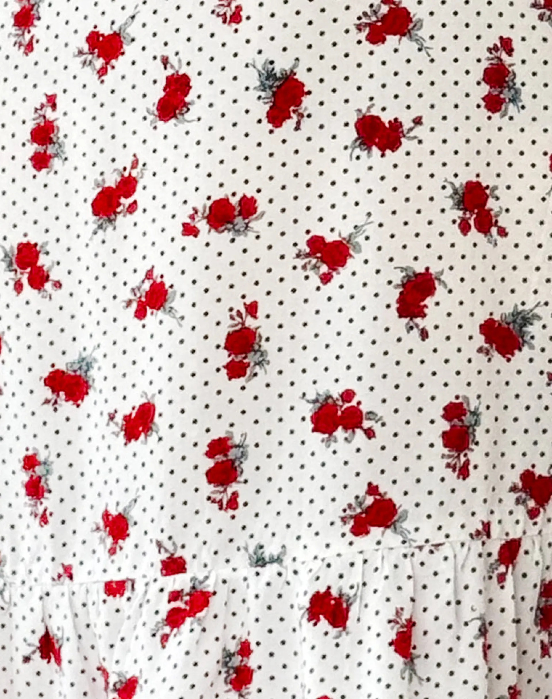 Motel Rocks Day Dresses | Printed Dresses-Tavi Mini Dress in White Rose Polka