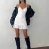 Motel Rocks Day Dresses | Mini Dresses-Tavita Frill Mini Dress in White