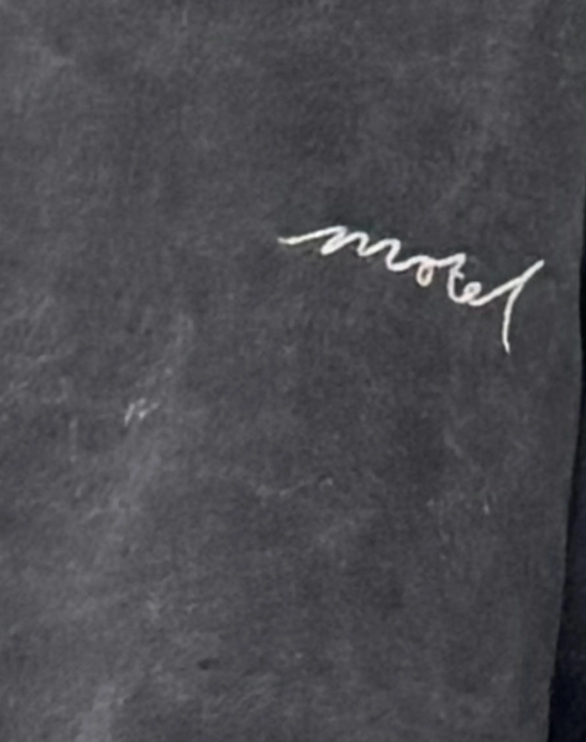 Motel Rocks Hoodies & Sweatshirts | Co-Ords-Tillie Jumper in Black Wash with Off White 'MOTEL' Embroidery BlackWashwithOffWhite'MOTEL'Embroidery