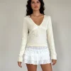 Motel Rocks Long Sleeve Tops-Tirzah Brushed Knit Top in cream