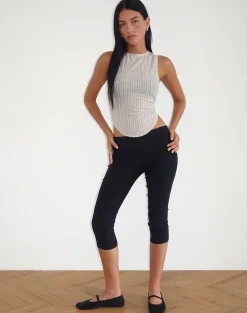 Motel Rocks Vest Tops | Going Out Tops-Tyla Knitted Top in Oatmilk