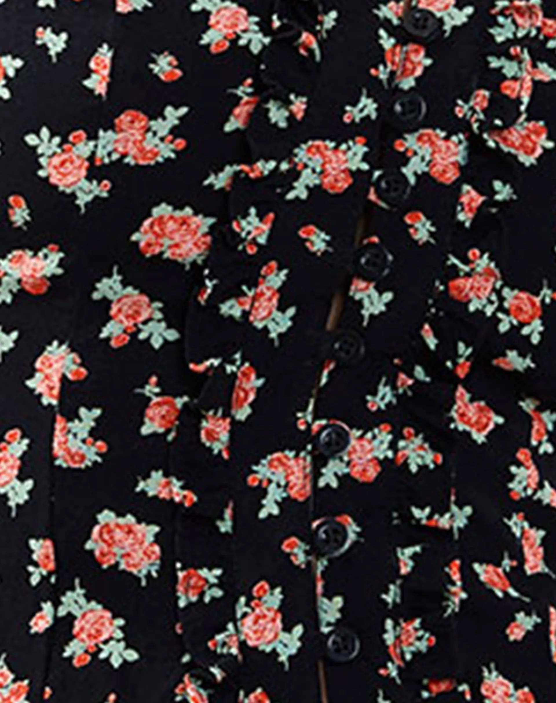 Motel Rocks Printed Tops-Uhuy Bardot Crop Top in Flowing Rose Black
