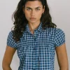 Motel Rocks Tailoring | Co-Ords-Ulsan Fitted Shirt in Navy Tartan Poplin navytartanpoplin