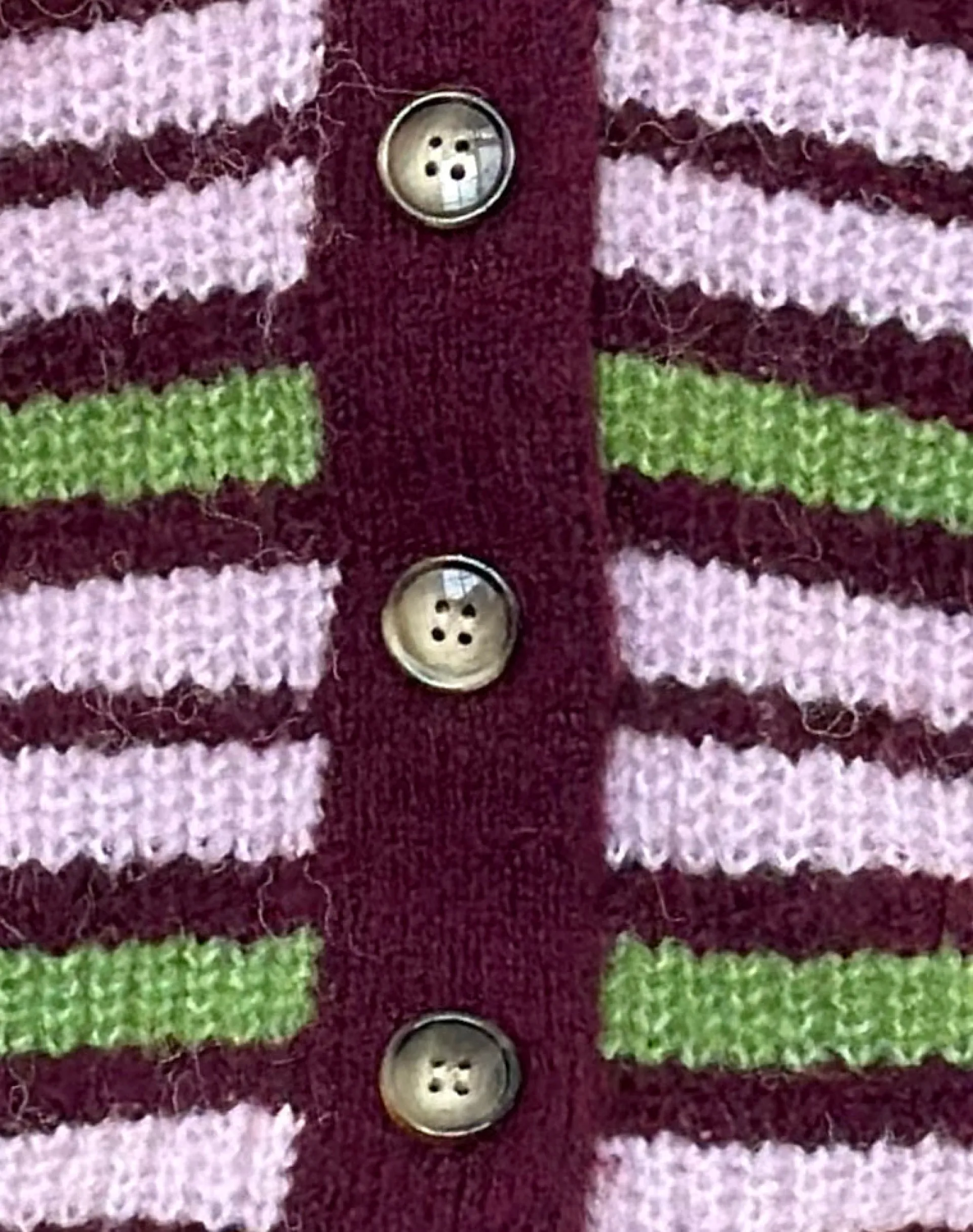 Motel Rocks Cardigans-Uriela Cardigan in Green Pink and Burgundy Stripes GreenPinkandBurgundyStripes