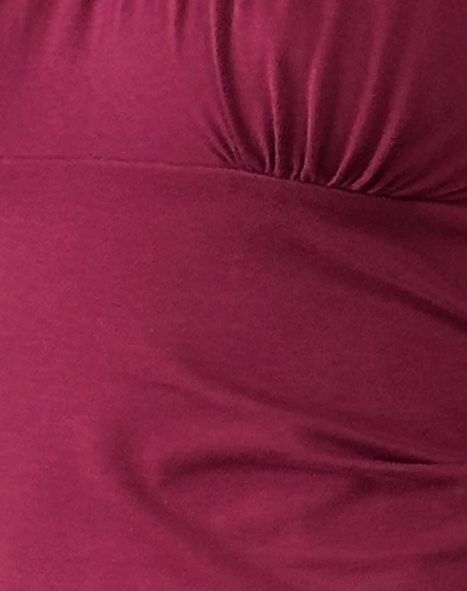 Motel Rocks Basic Tops-Vardah Top in Burgundy Jersey