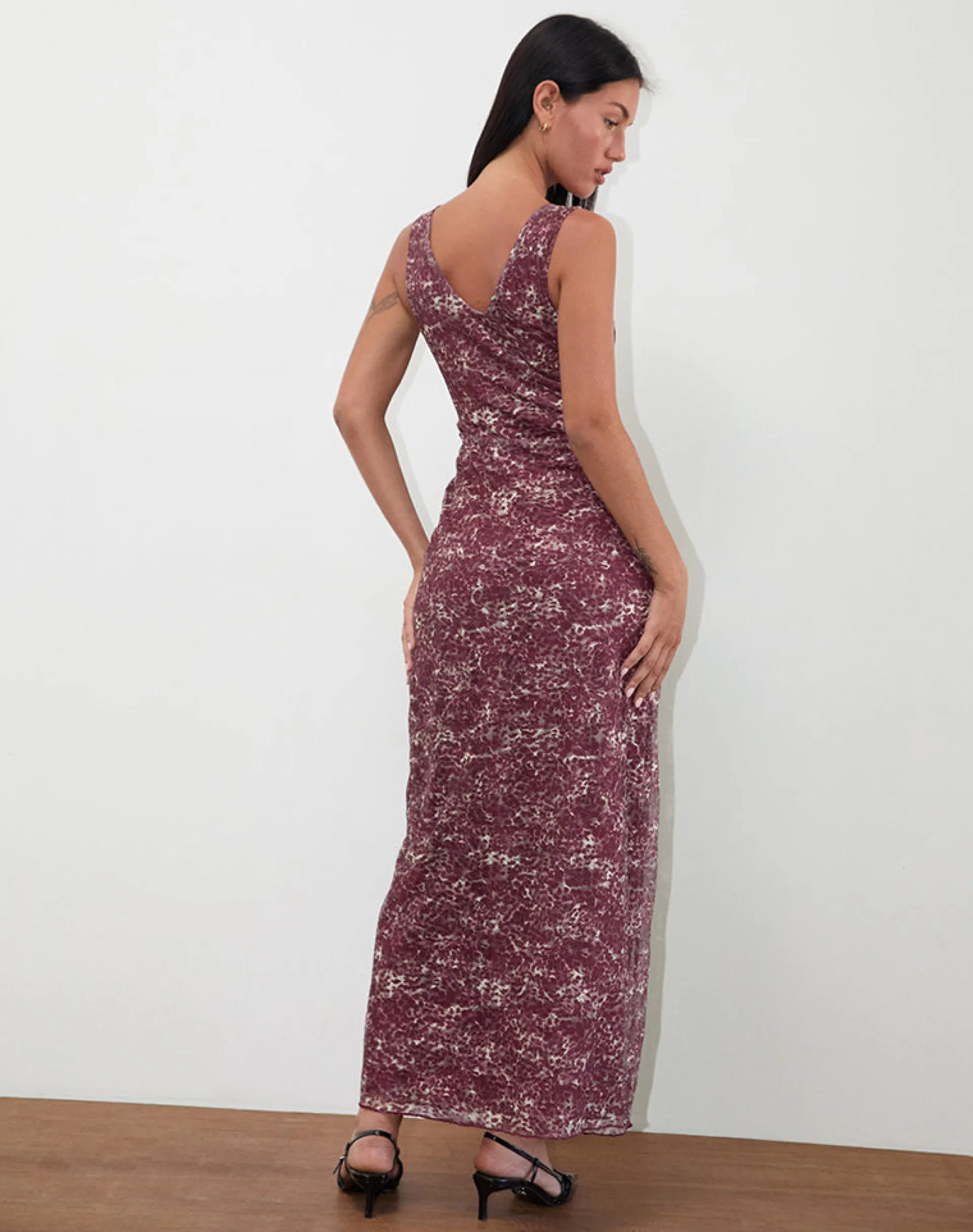 Motel Rocks Printed Dresses | Maxi Dresses-Vatika Maxi Dress in Abstract Leo Spot