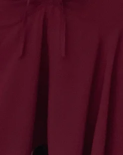 Motel Rocks Mini Skirts-Veny Mini Skirt in Chiffon Oxblood