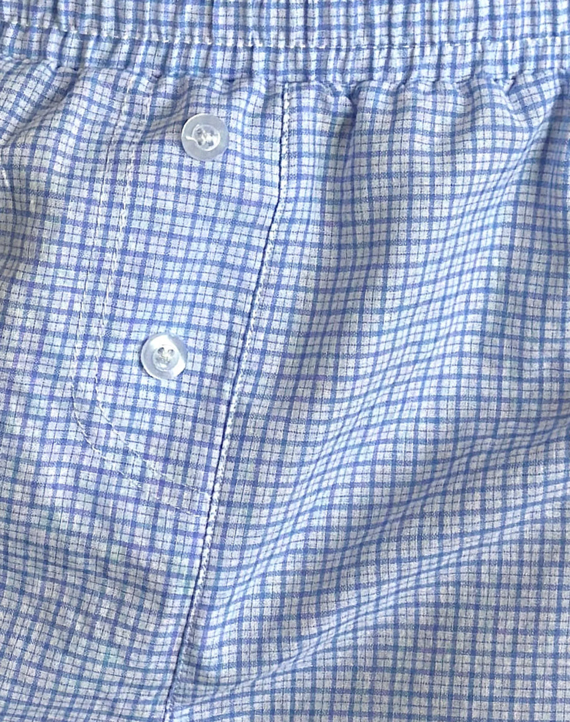 Motel Rocks Loungewear-Voir Short in Poplin Gingham Blue and White PoplinGinghamBlueandWhite