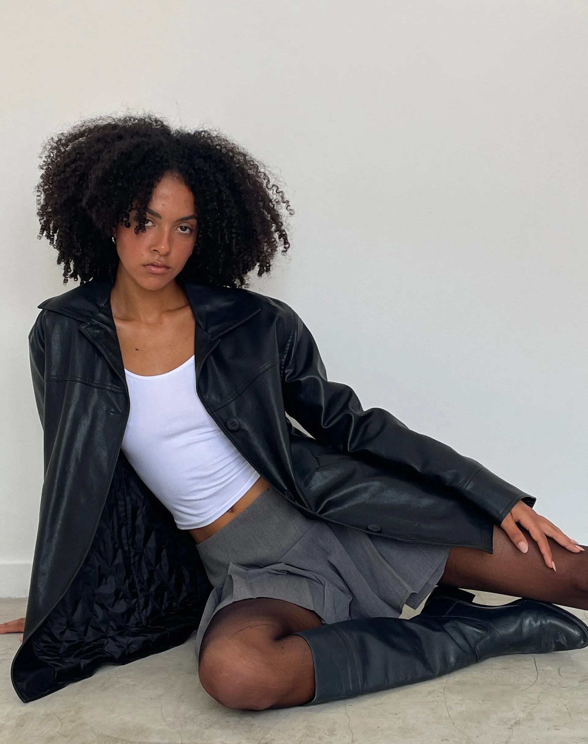 Motel Rocks Pu Jackets | Jackets-Walta Jacket in PU Black PUBlack