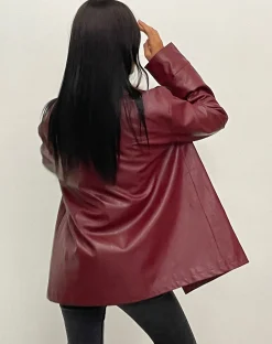 Motel Rocks Pu Jackets | Jackets-Walta Jacket in PU Redwood PURedwood