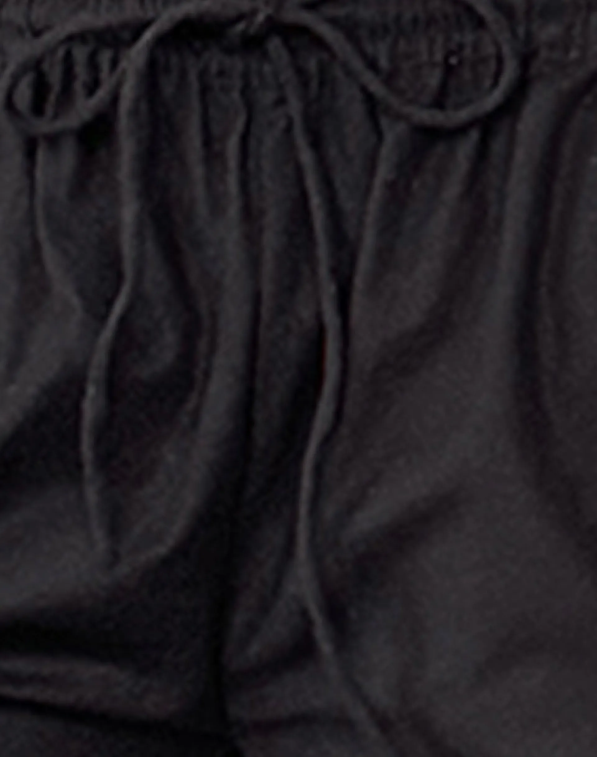 Motel Rocks Low Rise Pants-Wasic Wide Leg Linen Trouser in Black