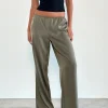 Motel Rocks Wide Leg Pants | Low Rise Pants-Waski Trouser in Satin Sage SatinSage