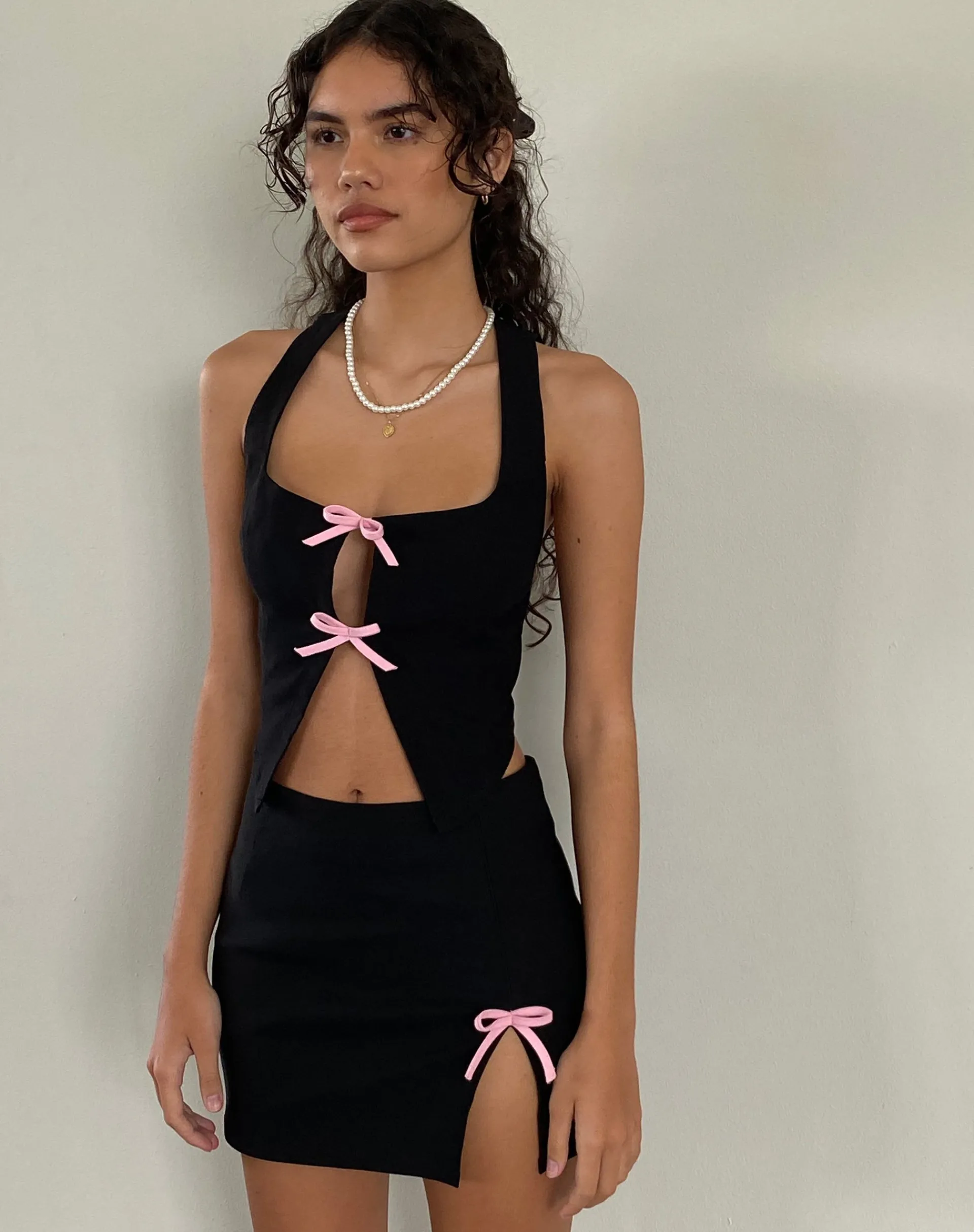 Motel Rocks Mini Skirts-Wei Mini Skirt in Black