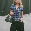 Motel Rocks Tailoring | Shirts And Blouses-Wilman Shirt in Tartan Dark Blue
