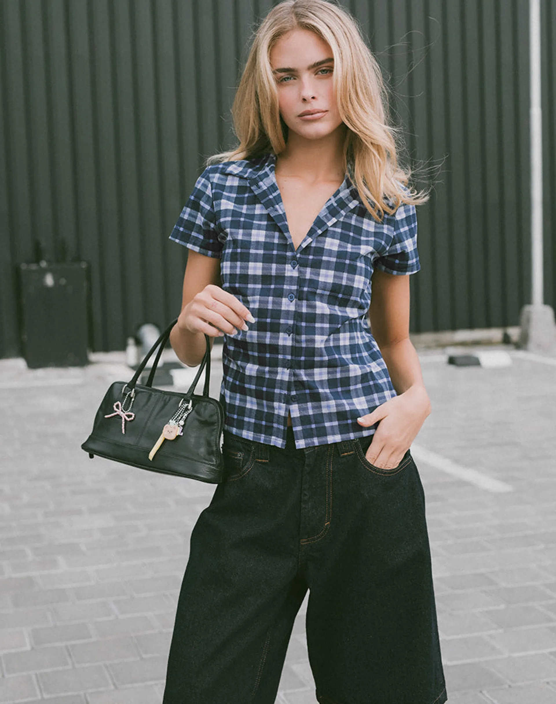 Motel Rocks Tailoring | Shirts And Blouses-Wilman Shirt in Tartan Dark Blue