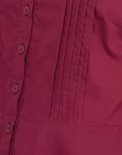 Motel Rocks Shirts And Blouses-Wilmot Blouse in Burgundy Poplin BurgundyPoplin