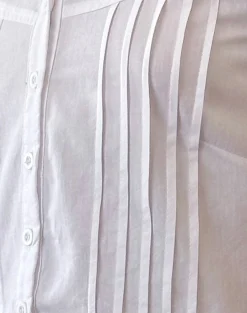 Motel Rocks Tailoring | Shirts And Blouses-Wilmot Blouse in White Poplin WhitePoplin