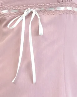 Motel Rocks Tailoring | Party Dresses-Wimala Dress in Dusky Pink with White Binding DuskyPinkwithWhiteBinding