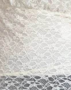 Motel Rocks Bandeau Tops | Lace Tops-Wuni Longline Bandeau Top in Lace Ivory
