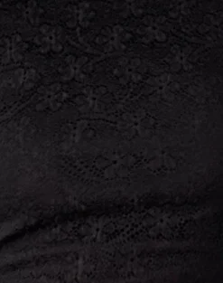 Motel Rocks Long Sleeve Tops | Lace Tops-Xiabon Backless Long Sleeve Top in Lace Black LaceBlack