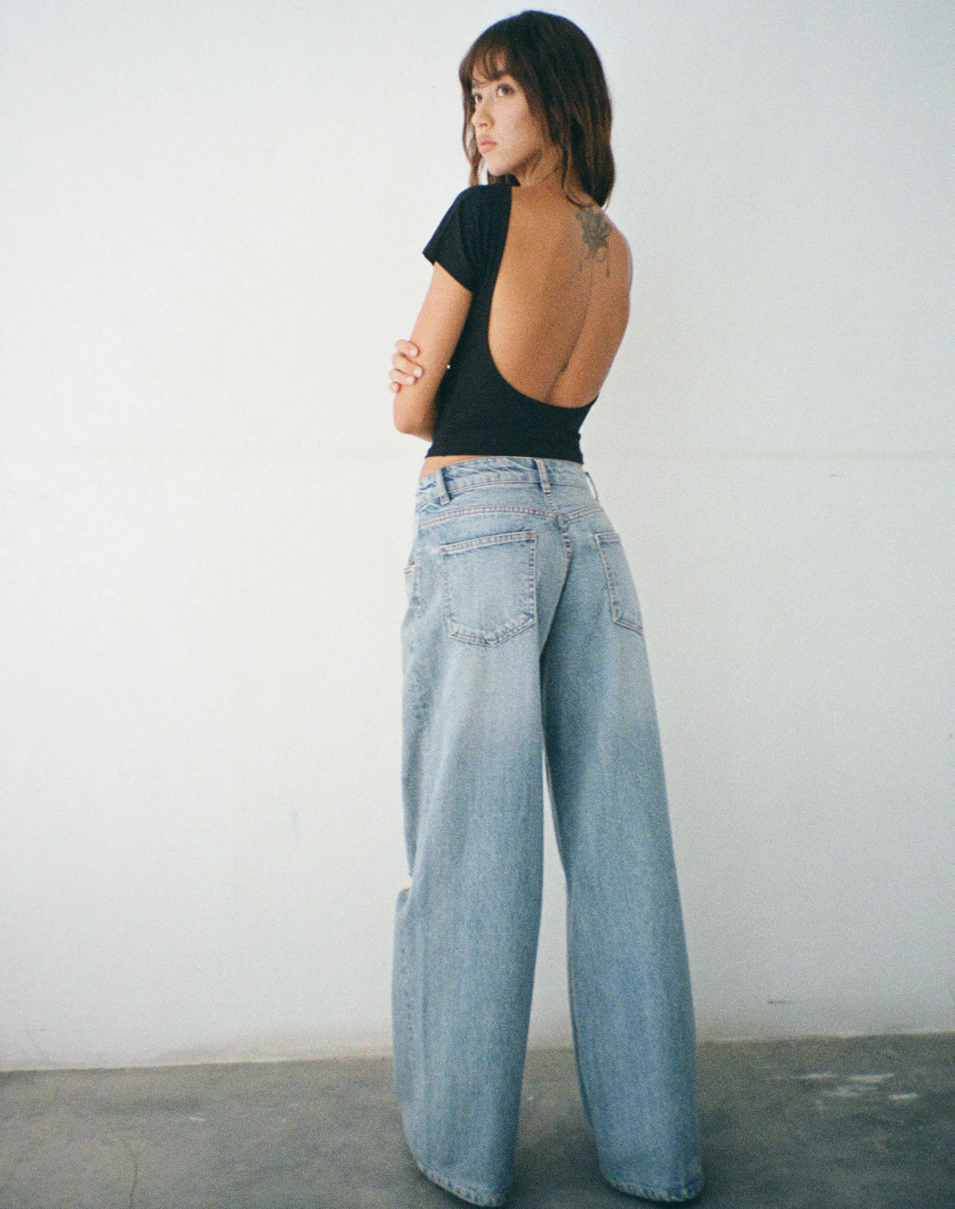 Motel Rocks Basics | Basic Tops-Xiwang Crop Top in Black