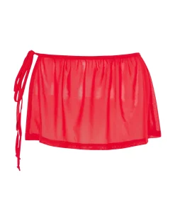 Motel Rocks Swimwear | Mini Skirts-Yargo Mesh Sarong in Scarlet Red