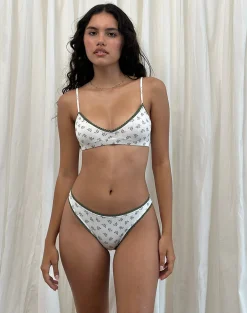Motel Rocks Underwear | Loungewear-Yinis Knickers in Mono Ditsy Floral MonoDitsyFloral
