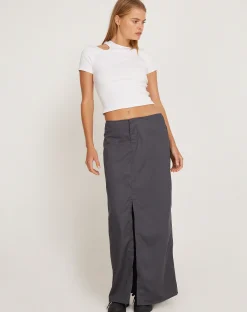 Motel Rocks Basics | Basic Tops-Yuji Cutout Top in Rib White