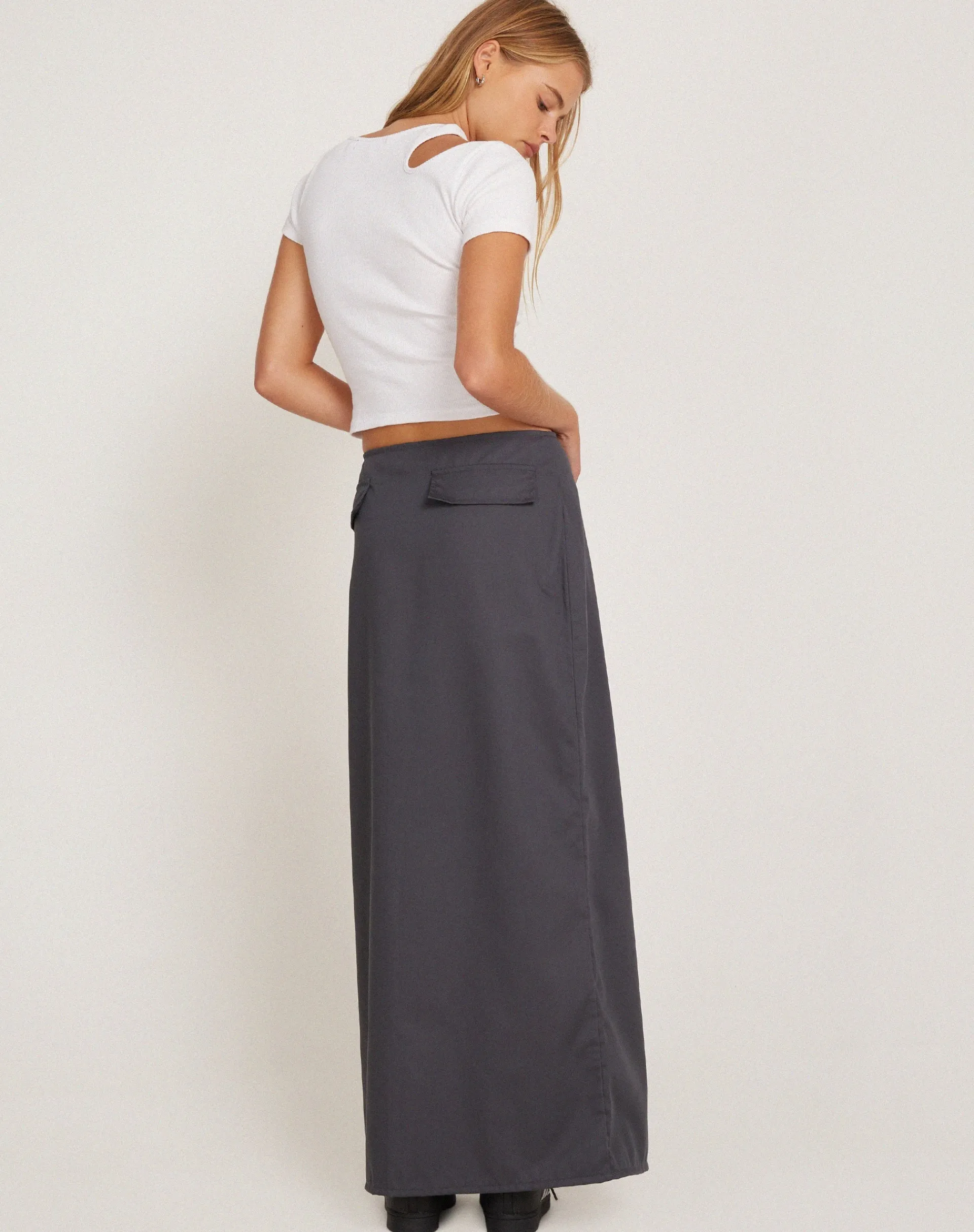 Motel Rocks Basics | Basic Tops-Yuji Cutout Top in Rib White