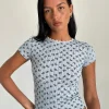 Motel Rocks Loungewear | Co-Ords-Zagy Tee in Floral Stripe floralstripe