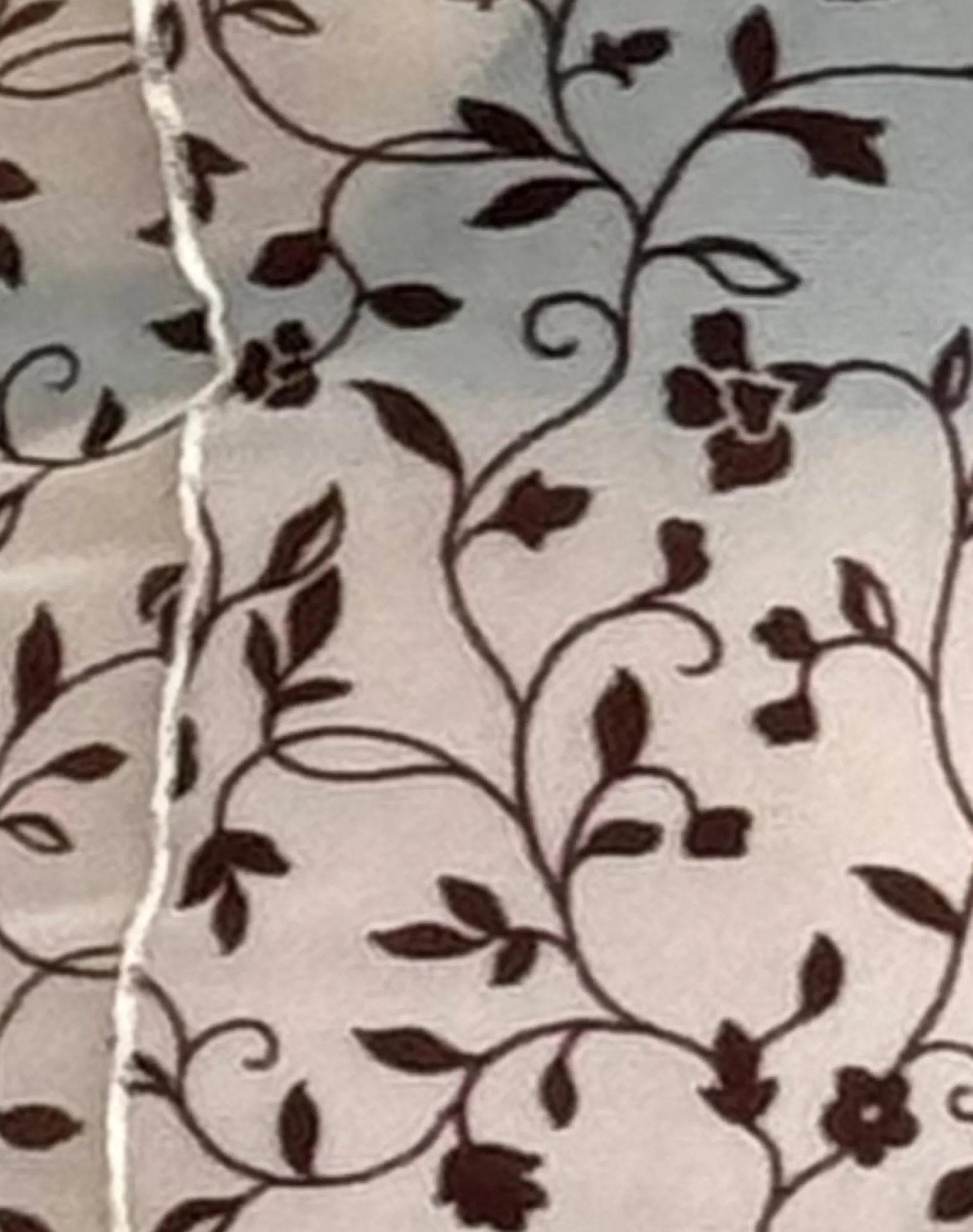 Motel Rocks Printed Tops | Going Out Tops-Zerlin Unlined Top in Brown Stem Flower Flock BrownStemFlowerFlock