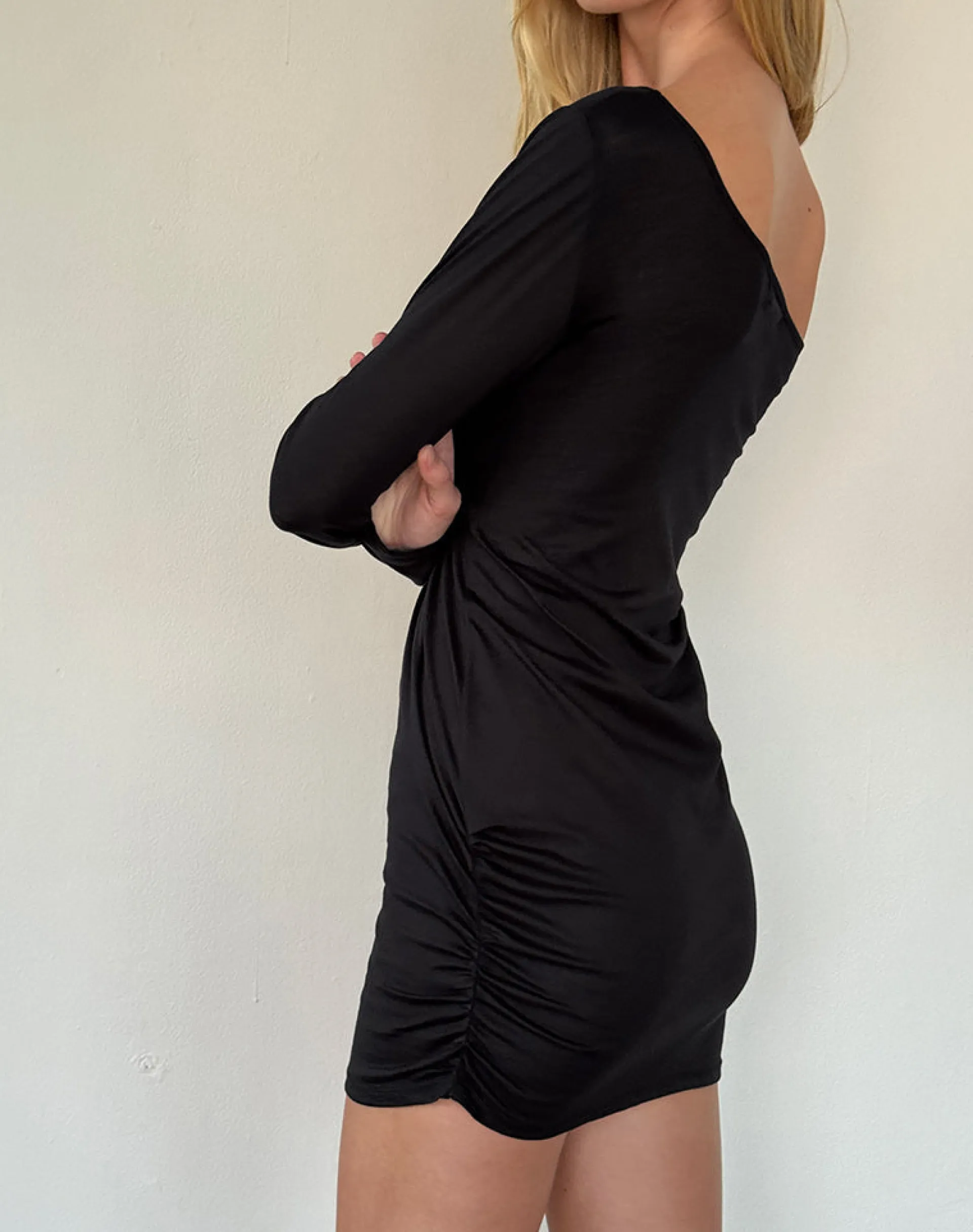 Motel Rocks Long Sleeve Dresses | Basic Tops-Zylene Mini Dress in Black